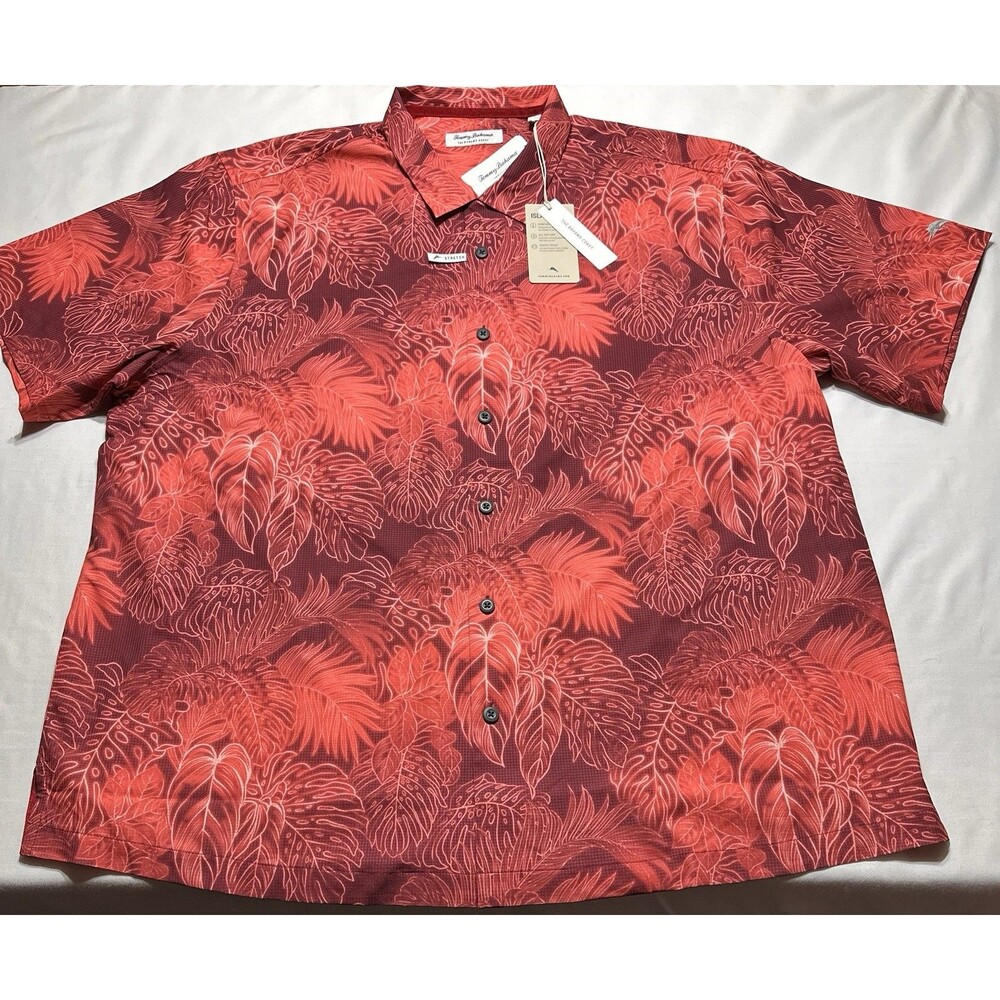 Tommy Bahama Sport Bahama Coast Luminescent Hawaiian Button Shirt Mens 2XLB NWT